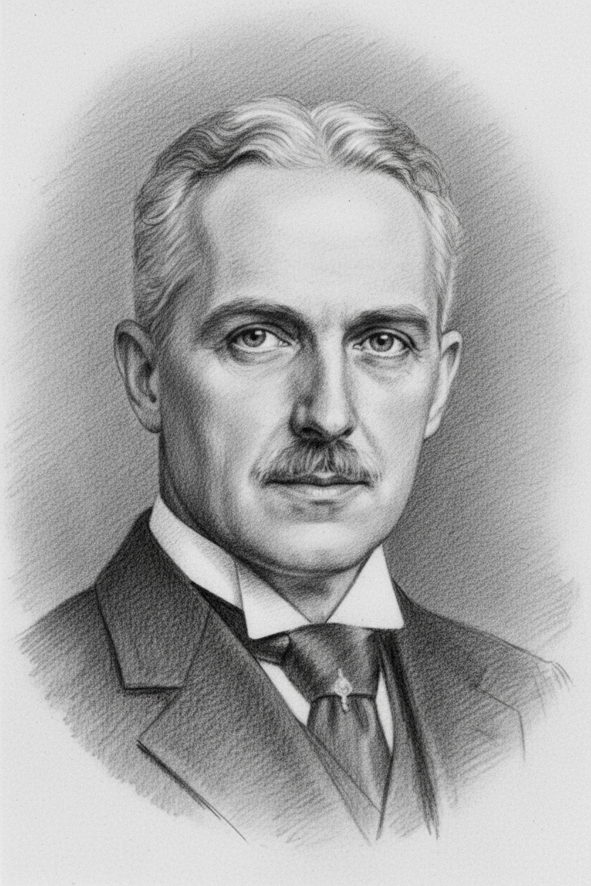 Niels Christian Ditleff, portrett ca. 1940-1950. Fotografiet viser Ditleff i diplomatisk antrekk